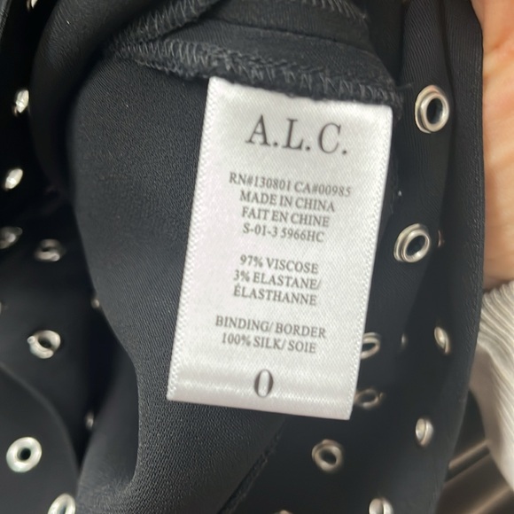 A.L.C. Women’s black crop tank top with studded detail - Picture 4 of 6